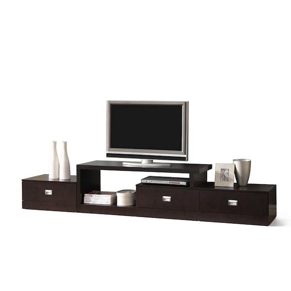 Baxton Studio Marconi Brown Asymmetrical Modern Tv Stand 79-4125 - main